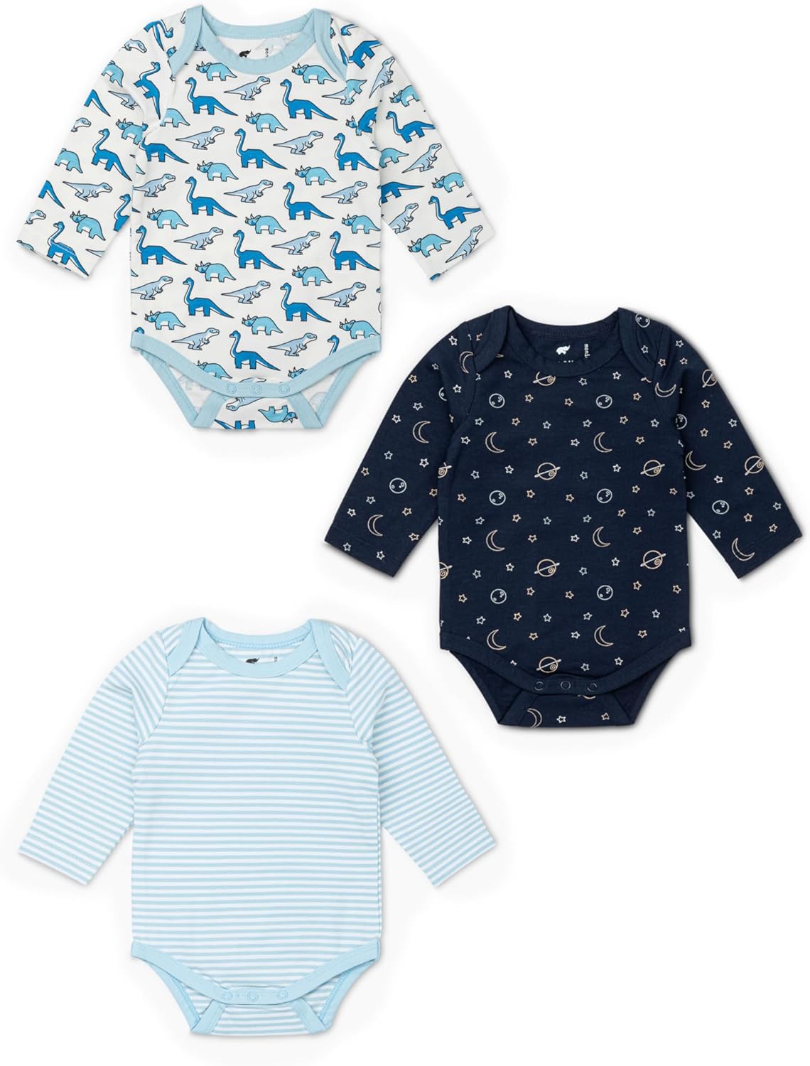 MONICA + ANDY Baby Organic Long Sleeve Jack and Jill Bodysuit