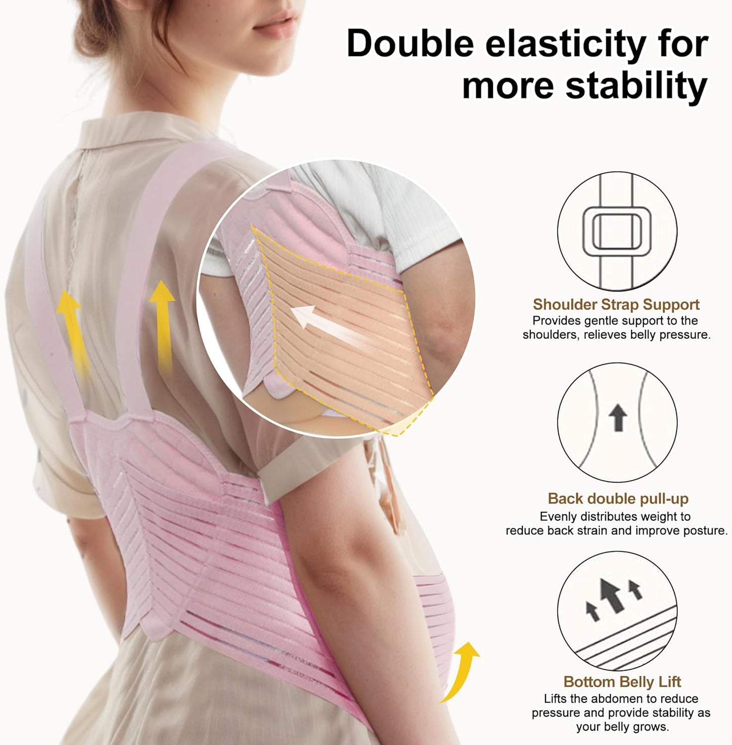 Pregnancy Belly Band, Belly Band with Adjustable Straps, Belly Band for Pregnant Women, Maternity Belt