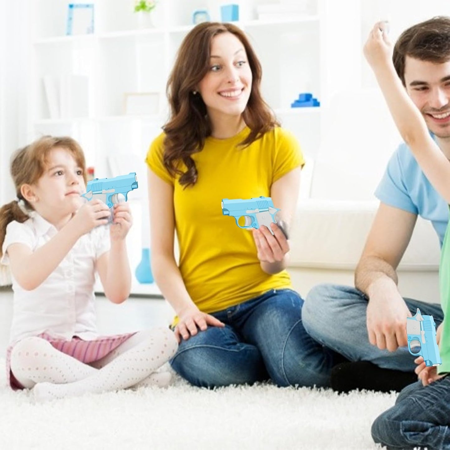 1911 3D Printed Small Pistol Toys Small Gun Toy Pístol Fidget Toys Fidget Gun Sensory Toys Adults Stress Relief Pistol Toy for Kids Friends Christmas Birthday Gift-Blue