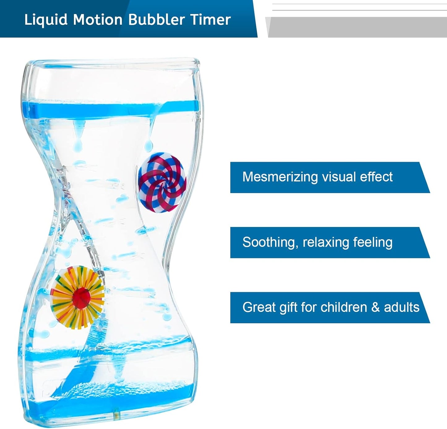 Coitak Liquid Motion Bubbler Timer and Sandscape Moving Sand Picture, 2 Pack Liquid Bubbler Relaxing Desk Toys, Moving Sand Art for Home Decor and Office