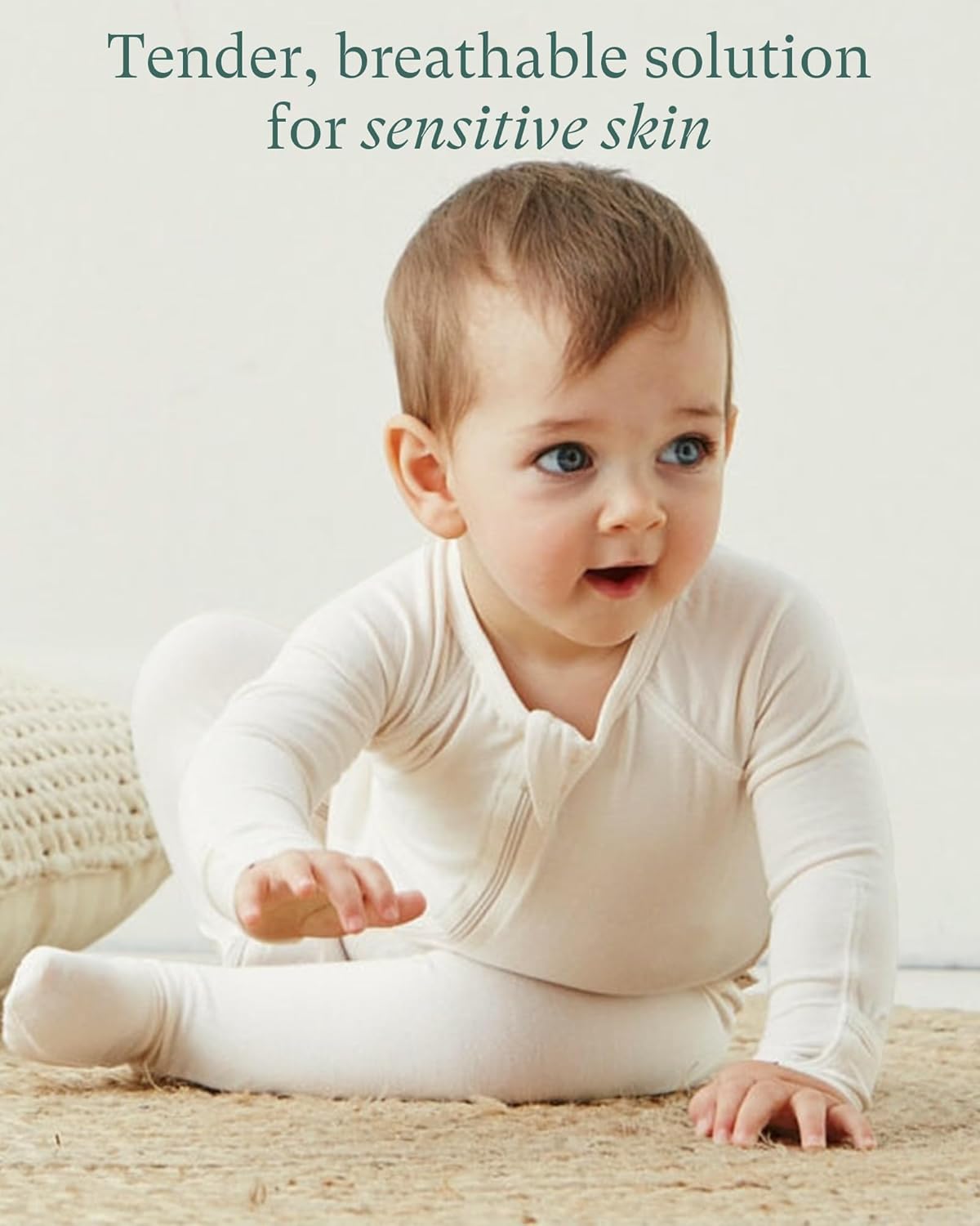 Baby Zipper Footie Pajamas, Supersoft Bamboo Rayon Baby Footed Pjs Boy Girl 0-3-6-9-18-24 Month Coverall Sleepers