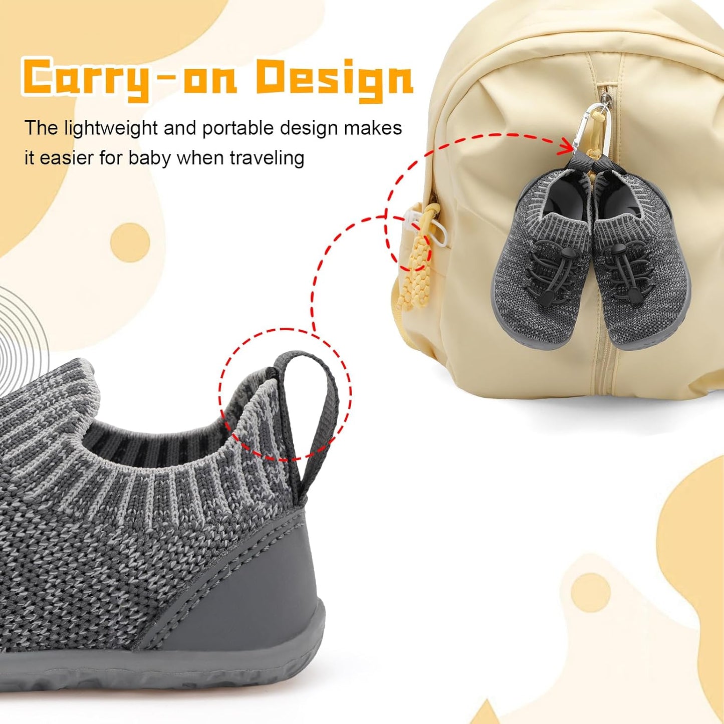 FEETCITY Baby Shoes Boys Girls First Walking Shoes Lightweight Infant Sneakers Slip On Shoe