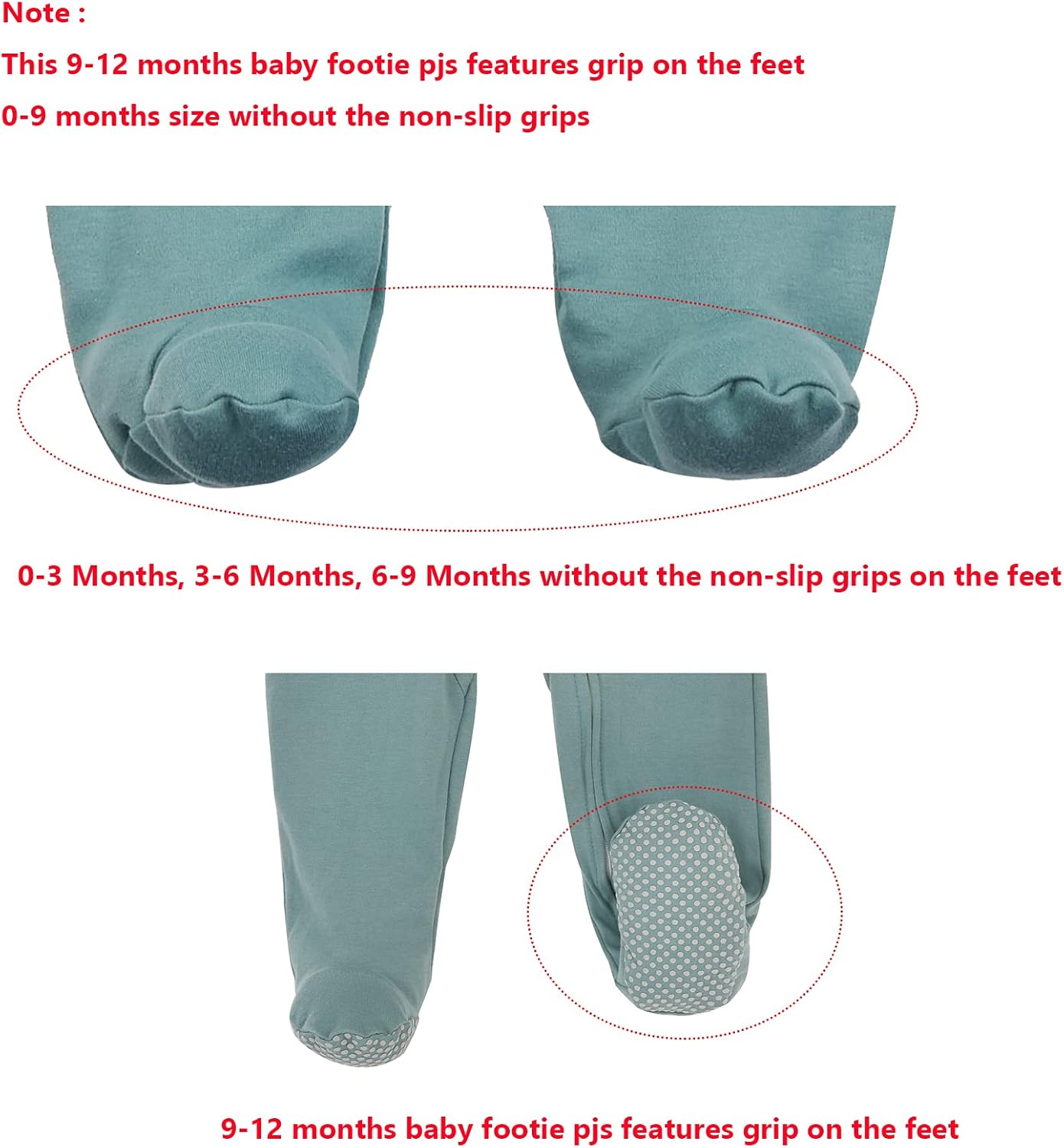 Aablexema Baby Footie Pajama with Mitten Cuffs, Double Zipper Infant Cotton clothes Sleeper Pjs, Footed Sleep Play