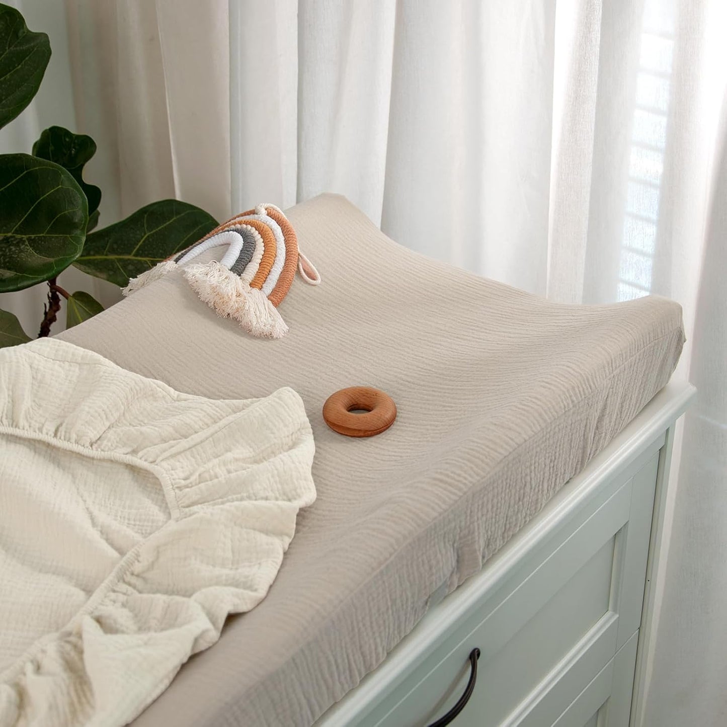 lulumoon Baby Changing Pad Cover: Muslin Diaper Changing Table Pad Cover - Changing Pad Sheets for Girls Boys