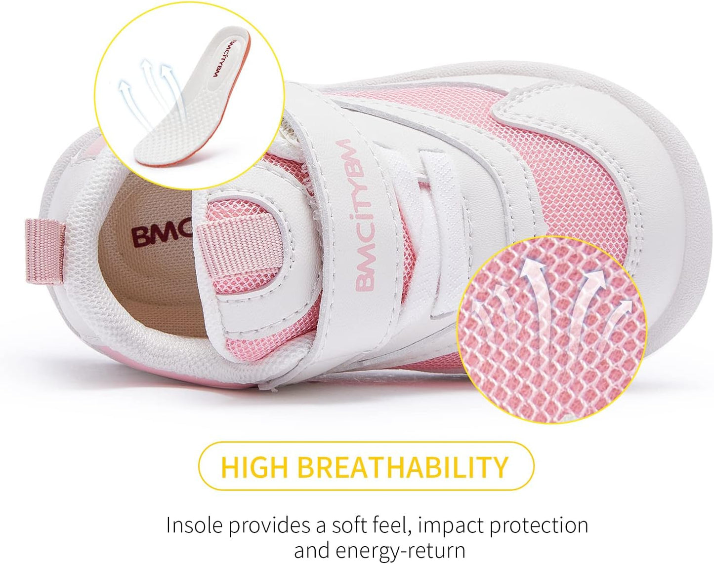 BMCiTYBM Baby Shoes Boy Girl Infant Sneakers Non-Slip First Walkers 6 9 12 18 24 Months