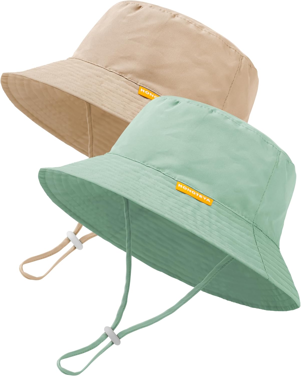 Baby Sun Hat Kids Summer UPF 50+ Toddler Bucket Hat Wide Brim Adjustable Beach Hats for Boys Girls Age 0-6 Years