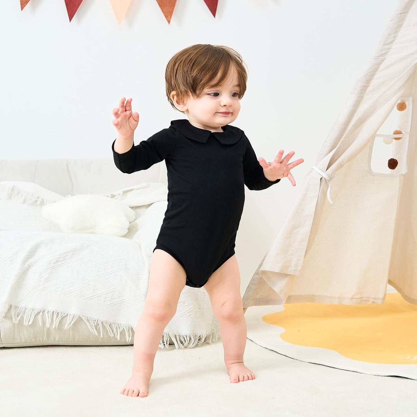 pureborn Baby Boys Girls Bodysuit Super Soft Cotton Romper 0-24 Months