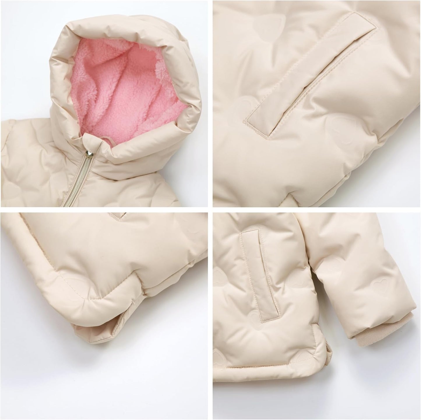 Rokka&Rolla Baby Toddler Girls' Water-Resistant Sherpa Fleece Lined Puffer Jacket Winter Coat