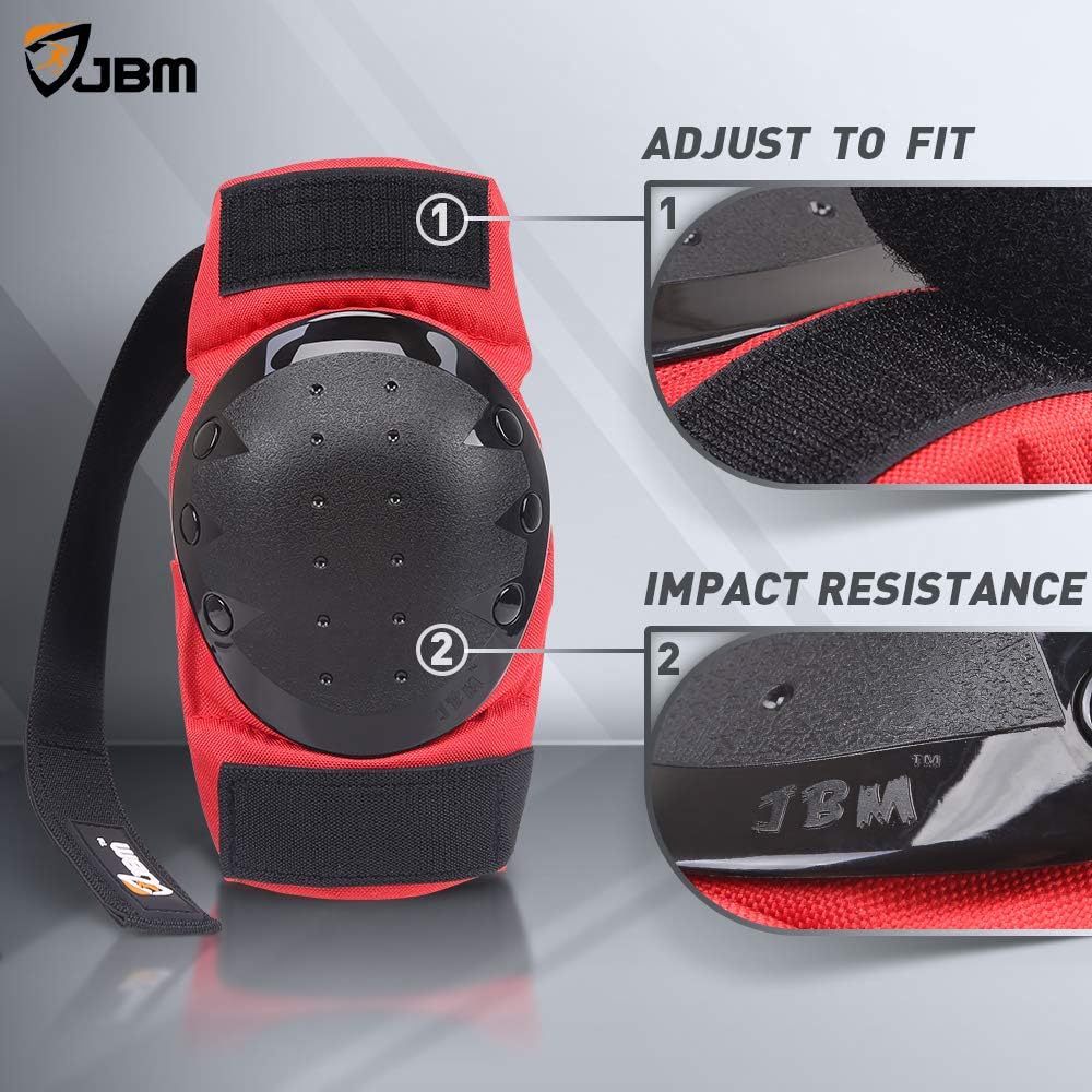 JBM Adult & Kids Knee Pads Elbow Pads and Wrist Guards for Inline Skating, Roller Skating, Skateboarding, Scootering