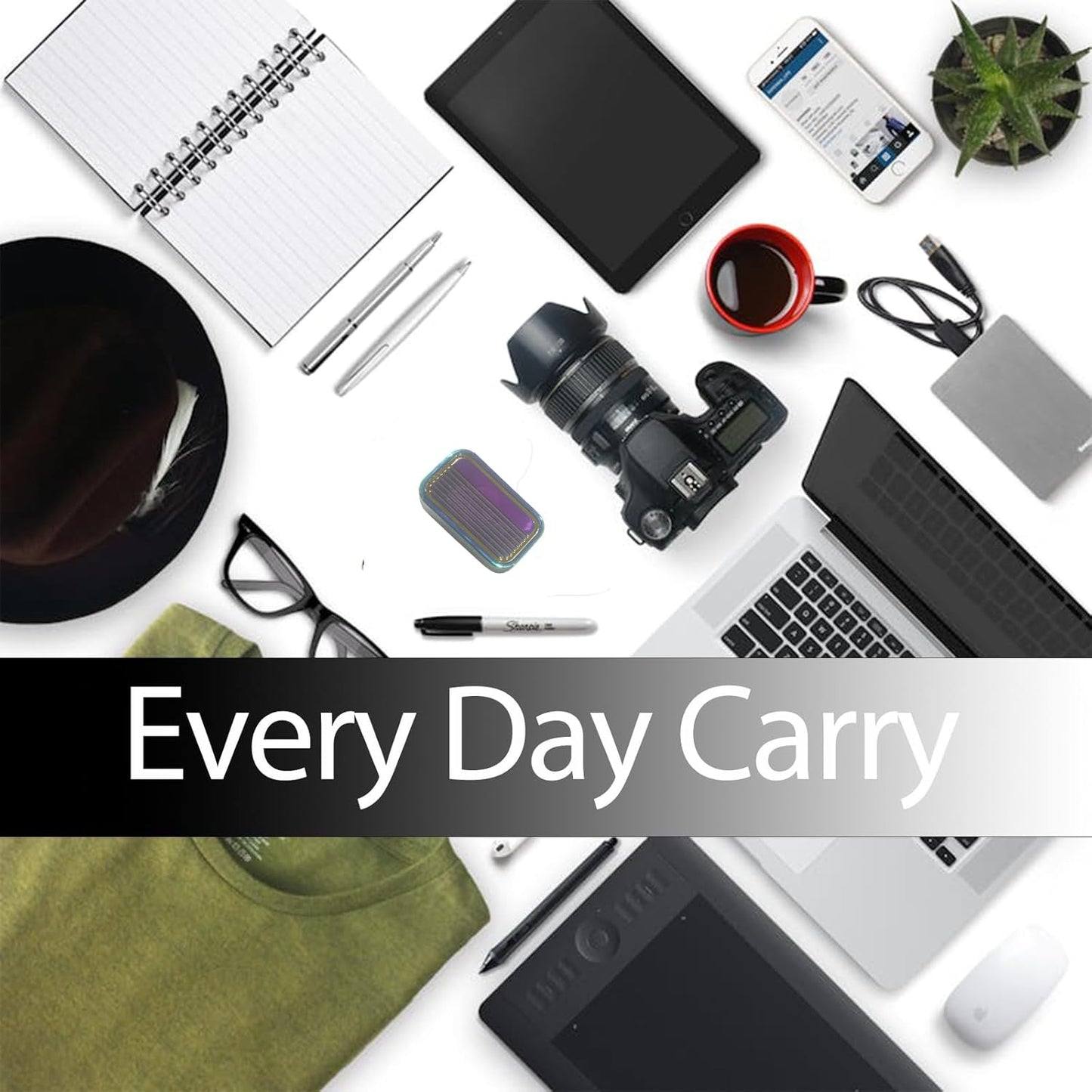 Fidget Slider 3 Layer EDC Gadgets Toy, Metal Magnetic Haptic Fidget Toys for Adults Anxiety/ADHD/Stress Relief, Gift for Boyfriend, Husband and Father (Colorful)