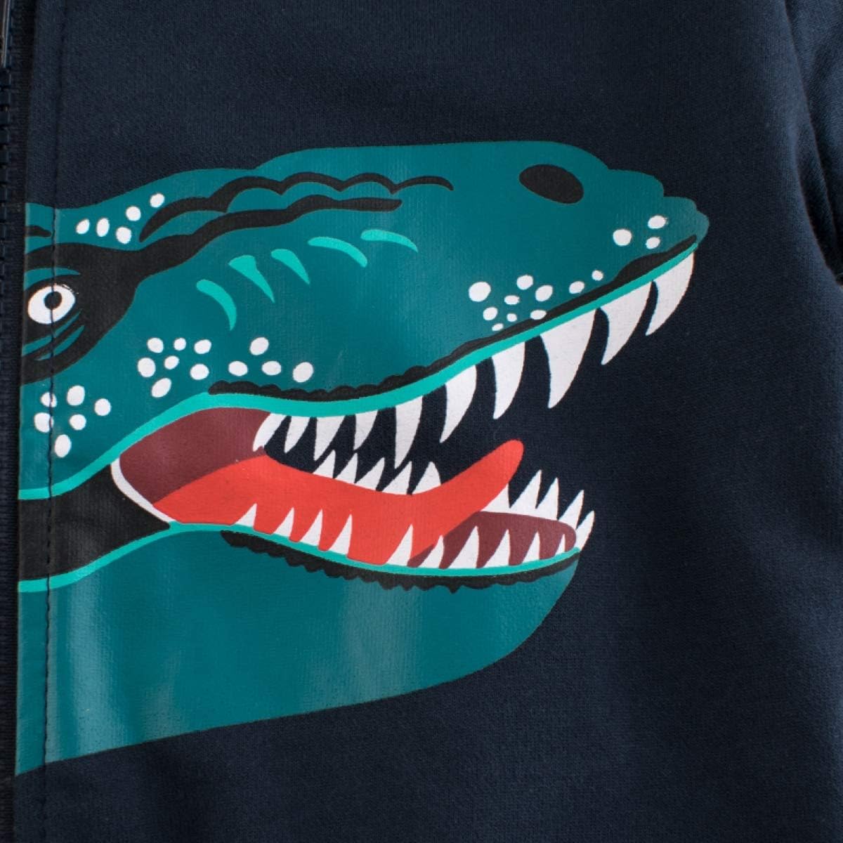 Toddler Boys Full Zip Dinosaur Hoodies Comfortable Sweatshirt