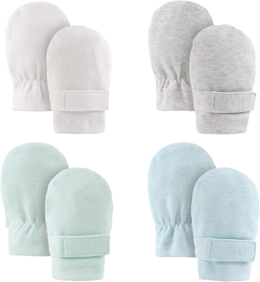 Newborn Baby Mittens Infant No Scratch Gloves Cotton Mitts for Baby Girls Boys