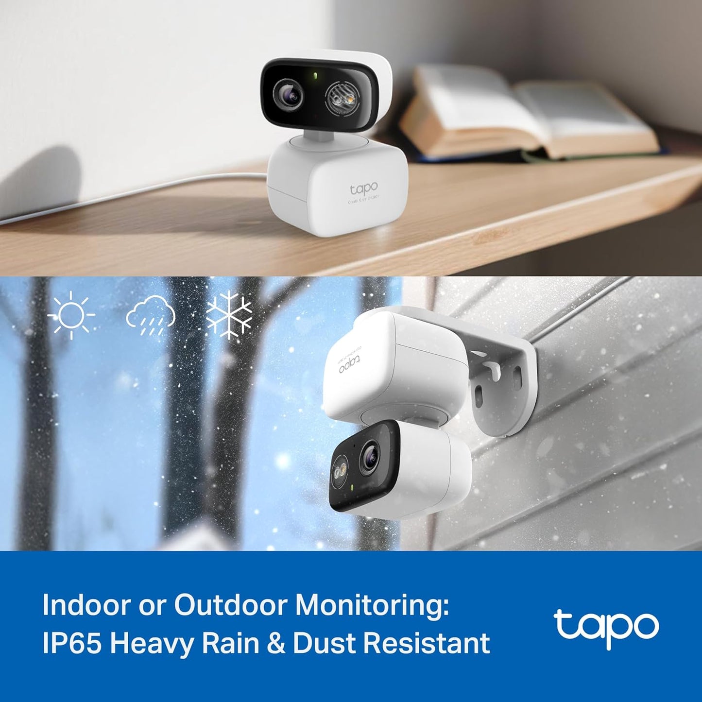Tapo 2K 3MP Pan/Tilt Indoor/Outdoor Security Camera - Free Person/Baby Cry Detect & Motion Track, 360° Pan, Color Night Vision, SD/Cloud Storage, Works w/Alexa & Google Home HybridCam 360