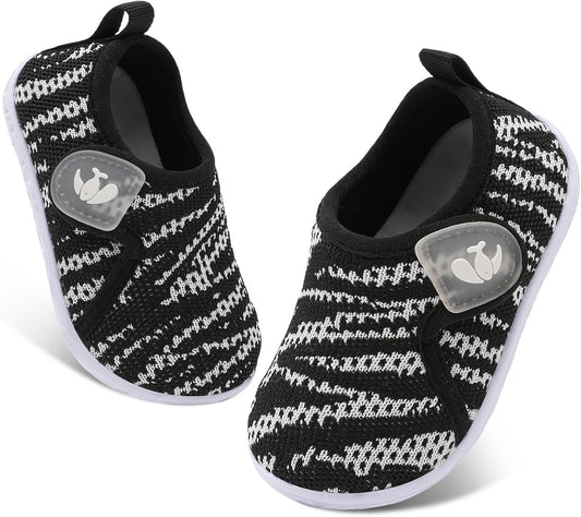 FEETCITY Baby Boys Girls First Walking Shoes Infant Sneakers Crib Shoes Breathable Lightweight Slip On Shoes