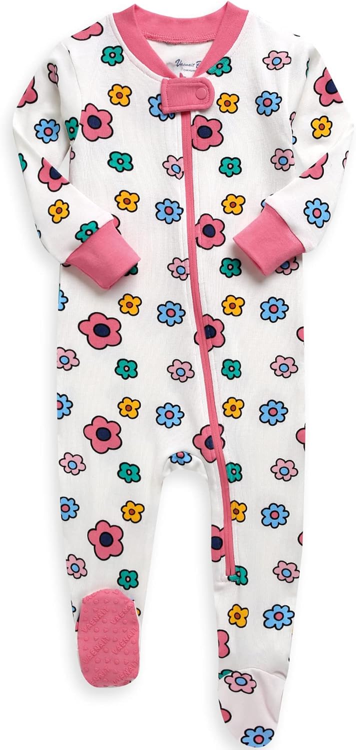 VAENAIT BABY Infant Toddler Boys Girls Footed Pajamas One-PIece Romper Sleep and Play 0M-2T