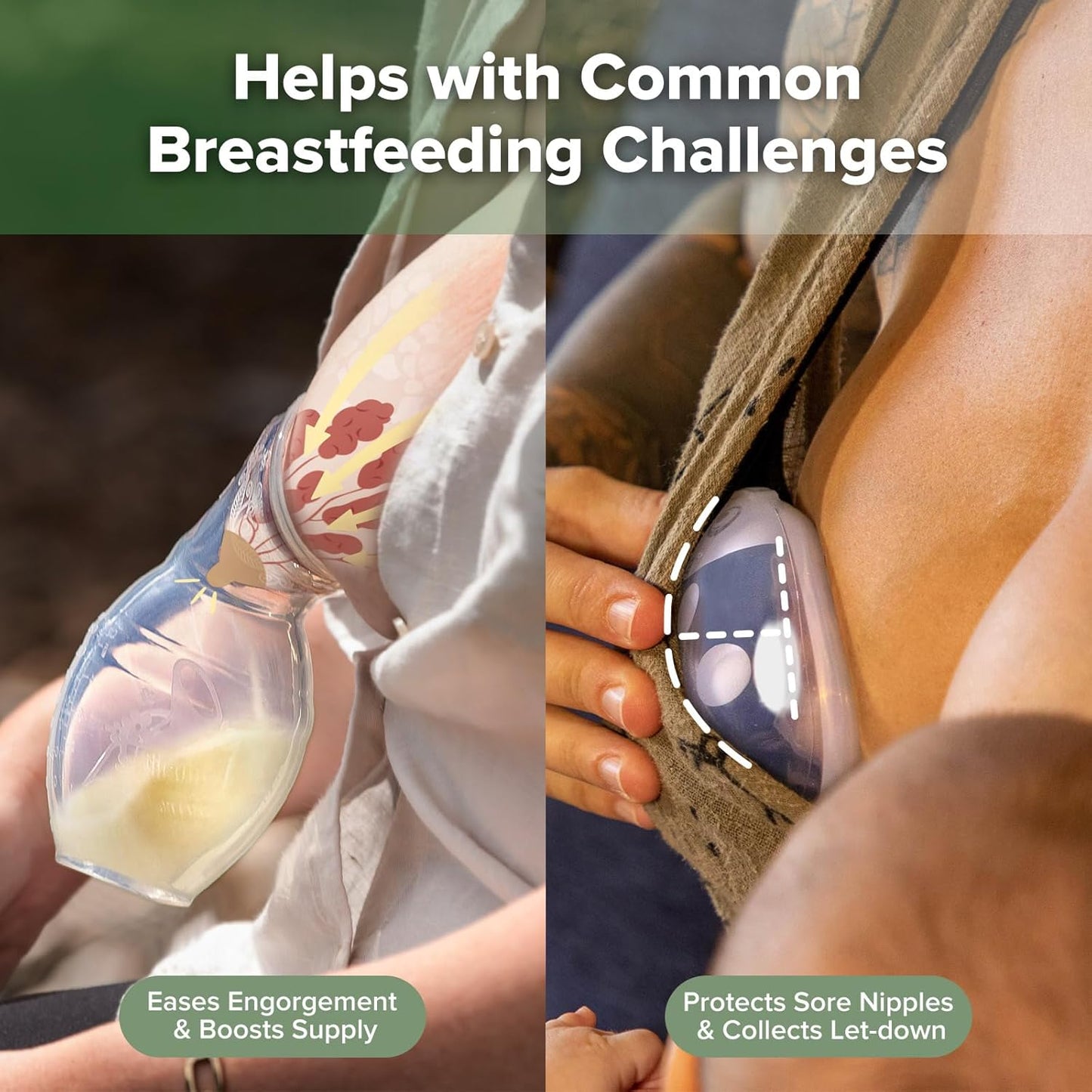 haakaa Manual Breast Pump for Breastfeeding 4oz/100ml and Ladybug Milk Collector 2.5oz/75ml Combo, Food-Grade Silicone