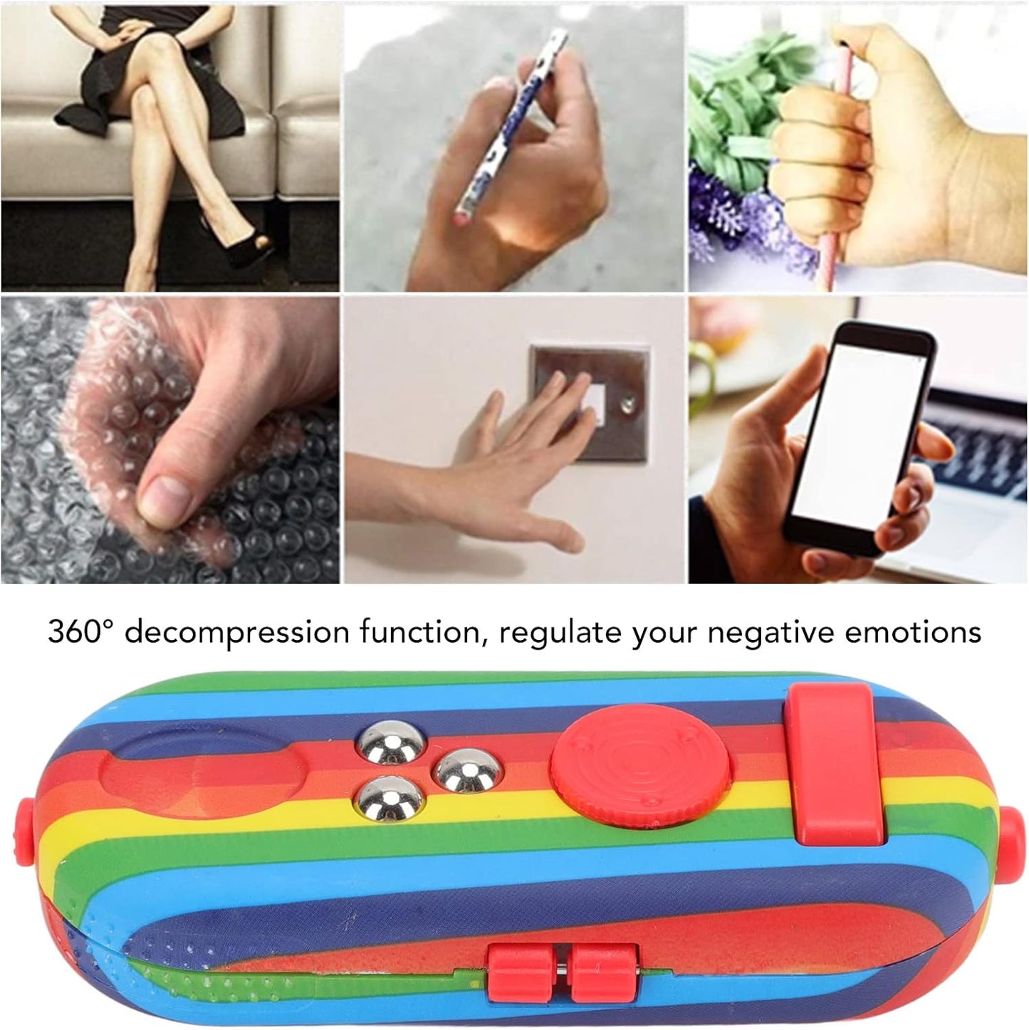 Reduce Stress Relax Mood Portable Anxiety Sensory EDC Toy Sensory Controller Pad Educational Novelty Toys Relief Pressure Decompression Toys for Adults
