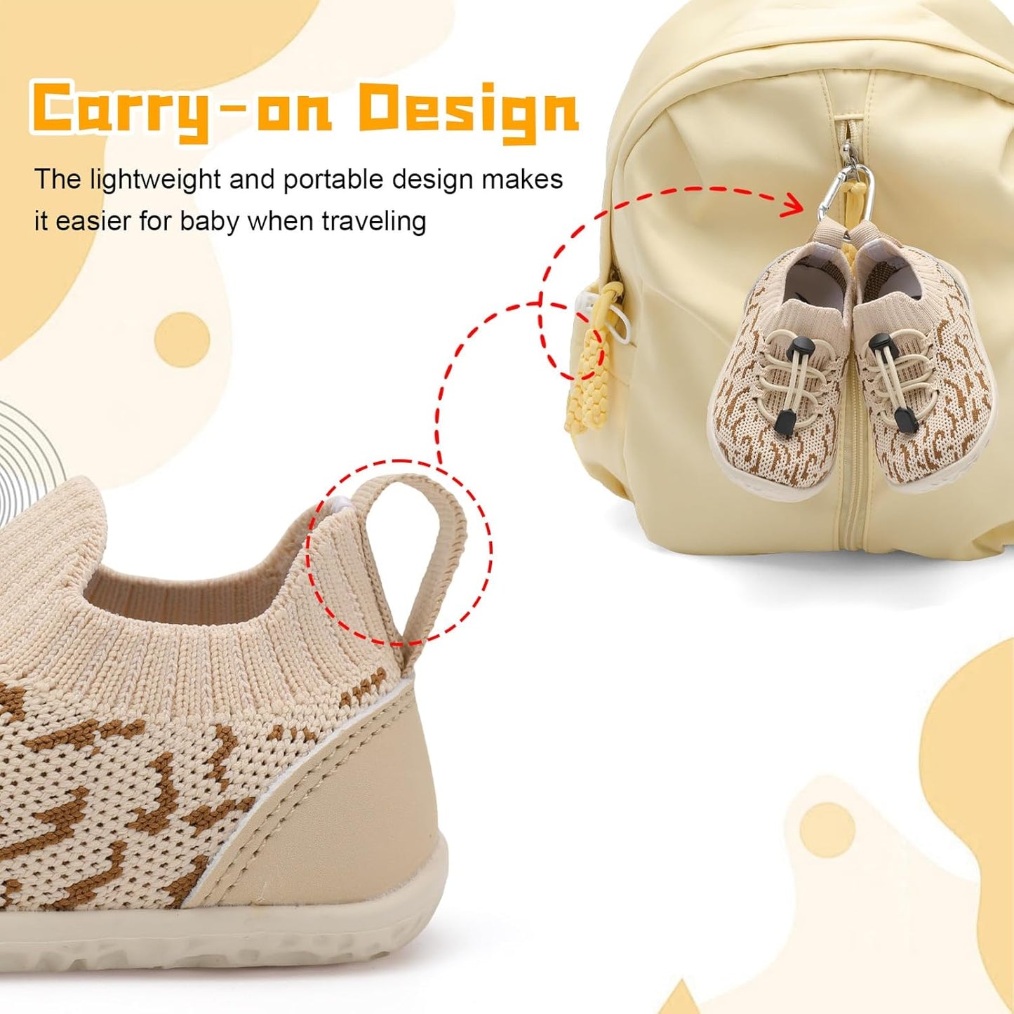 FEETCITY Baby Shoes Boys Girls First Walking Shoes Lightweight Infant Sneakers Slip On Shoe