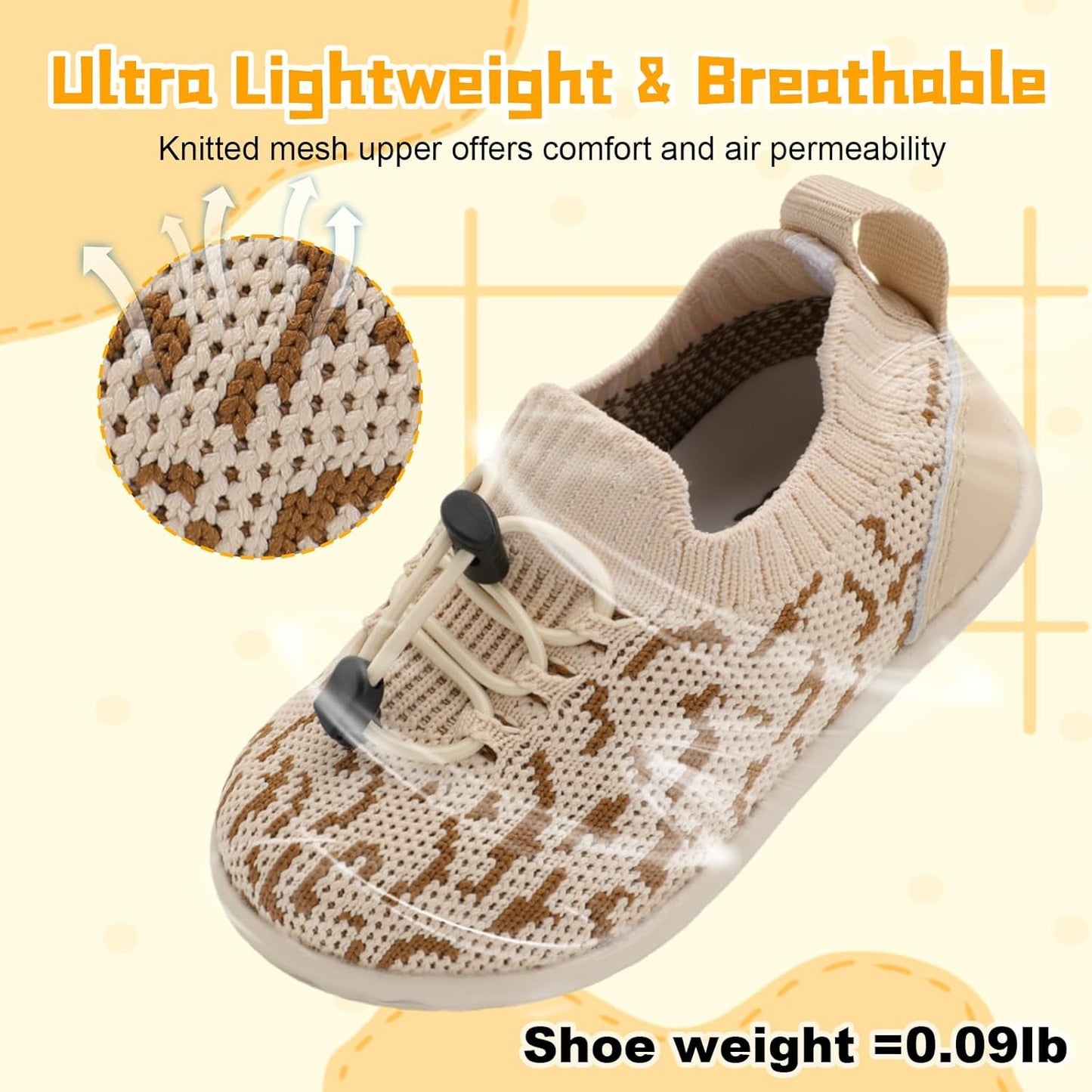 FEETCITY Baby Shoes Boys Girls First Walking Shoes Lightweight Infant Sneakers Slip On Shoe