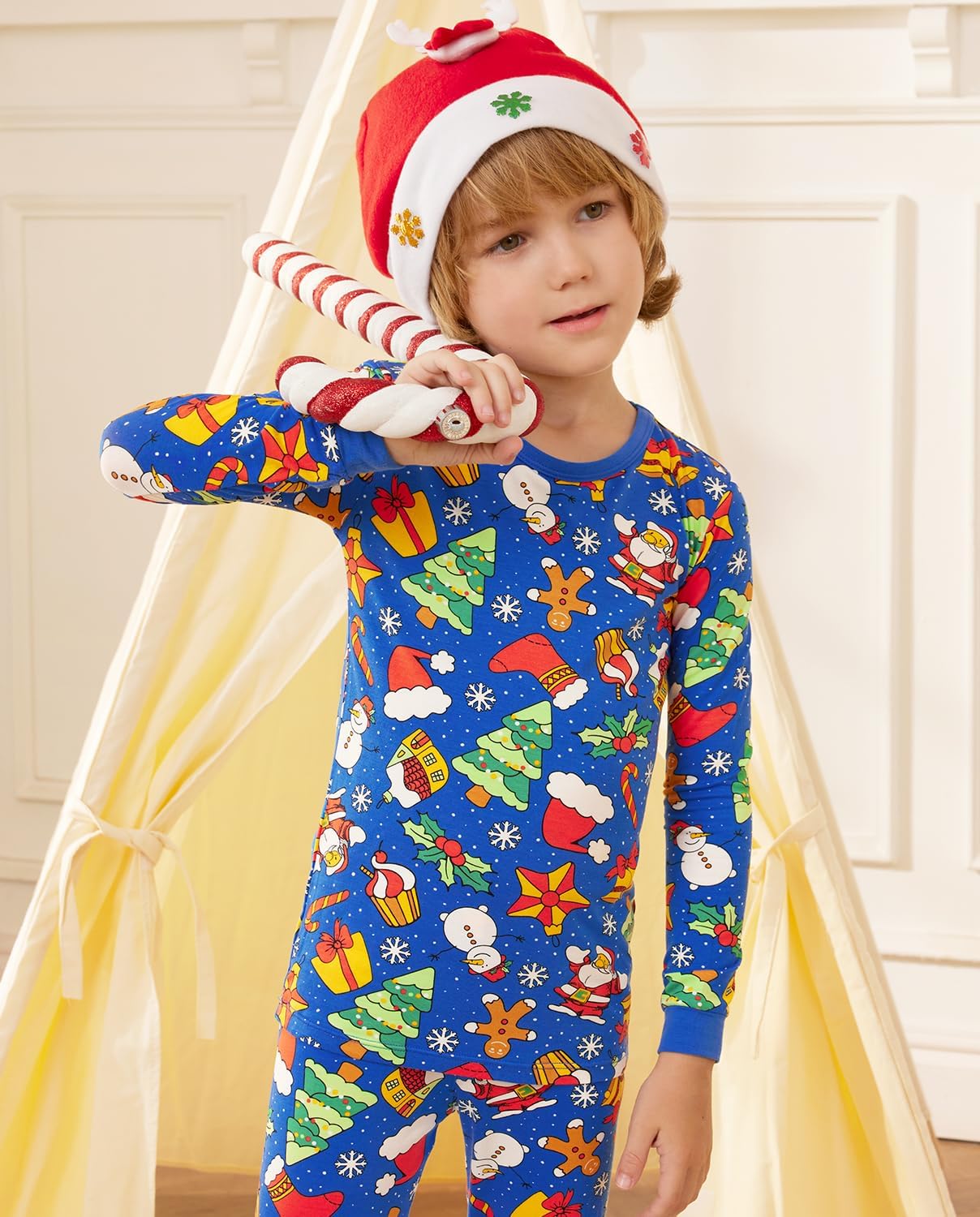 Bamboo Viscose Toddler Pajamas Boys Girls Baby 12M-8Y Pjs Sets Kids 2pcs Snug fit Long-Sleeve Sleepwear