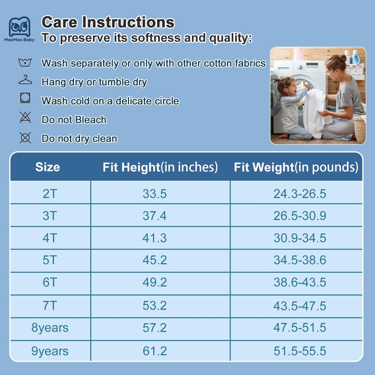 MooMoo Baby Absorbent Potty Training Pants 8 Packs Cotton Training Underwear for Boys 9T