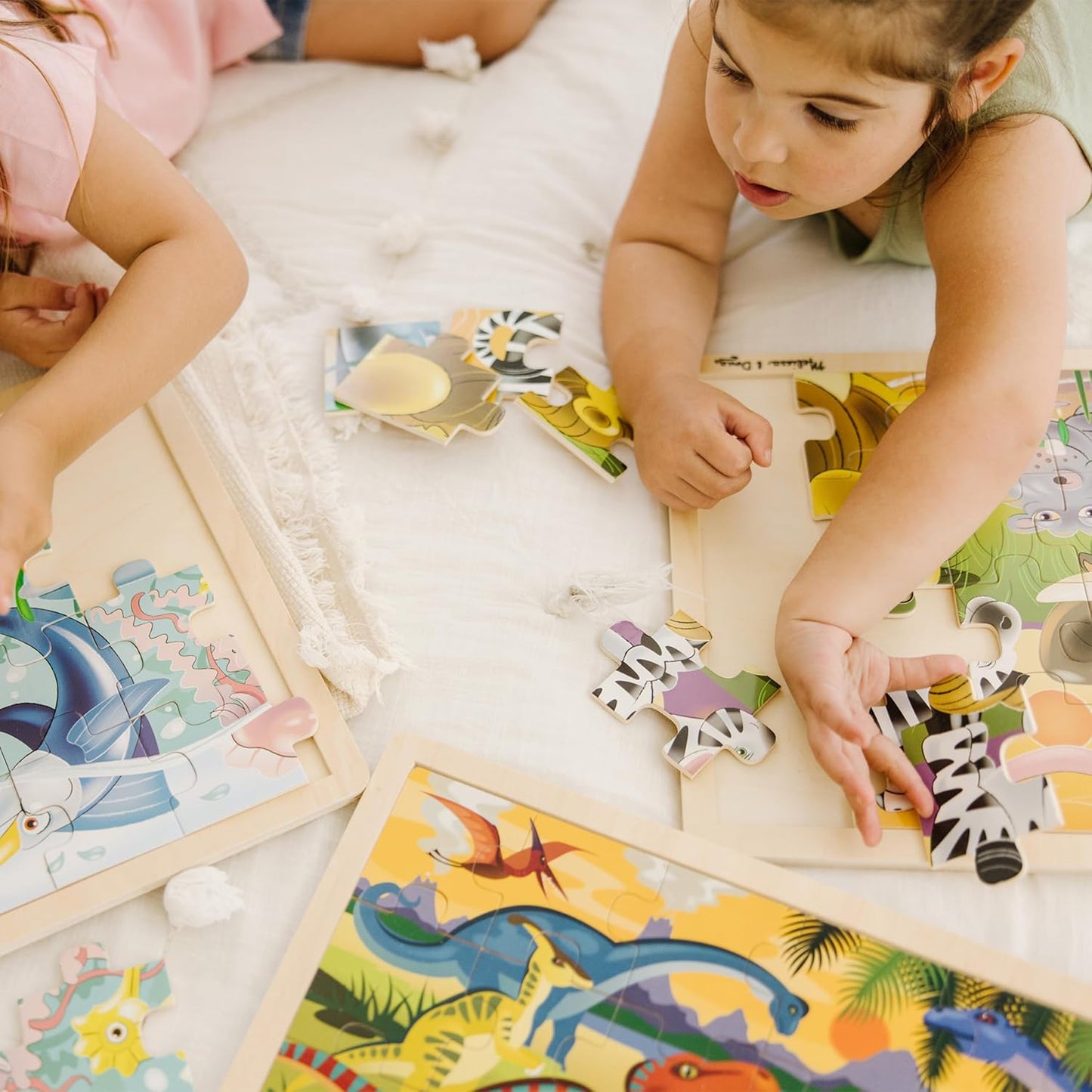 Melissa & Doug Jigsaw Puzzle Bundle (Dinosaur,Safari and Ocean)