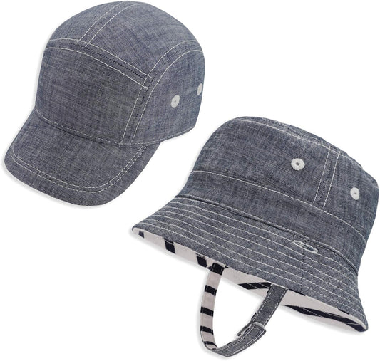 Keepersheep Baby Baseball Cap Infant Sun Hat, Cotton Knit with Soft Brim, Adjustable Soft Newborn Toddler Cap