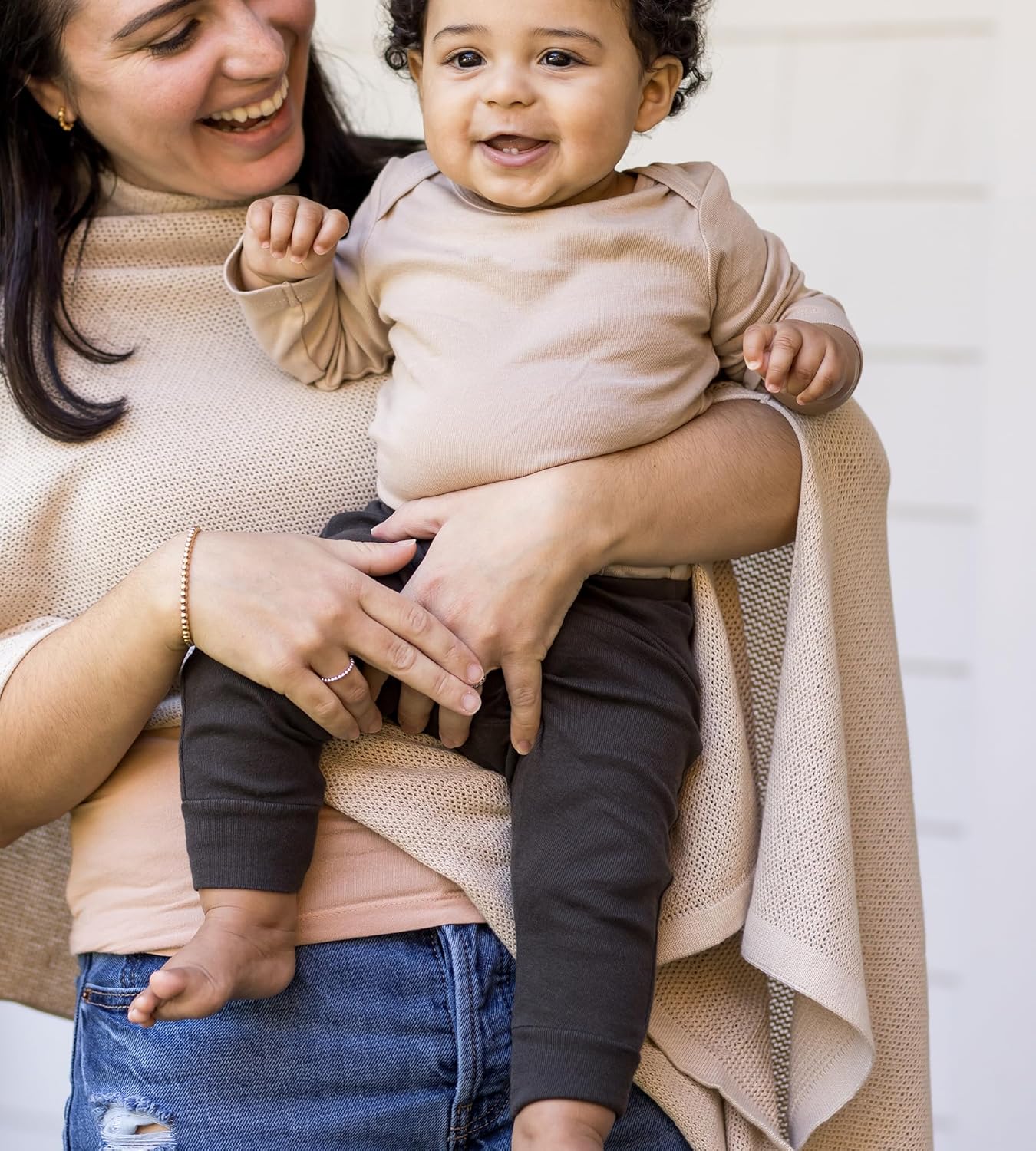 Burt's Bees Baby Unisex Organic Cotton Short and Long Sleeve Bodysuits, 5-Pack