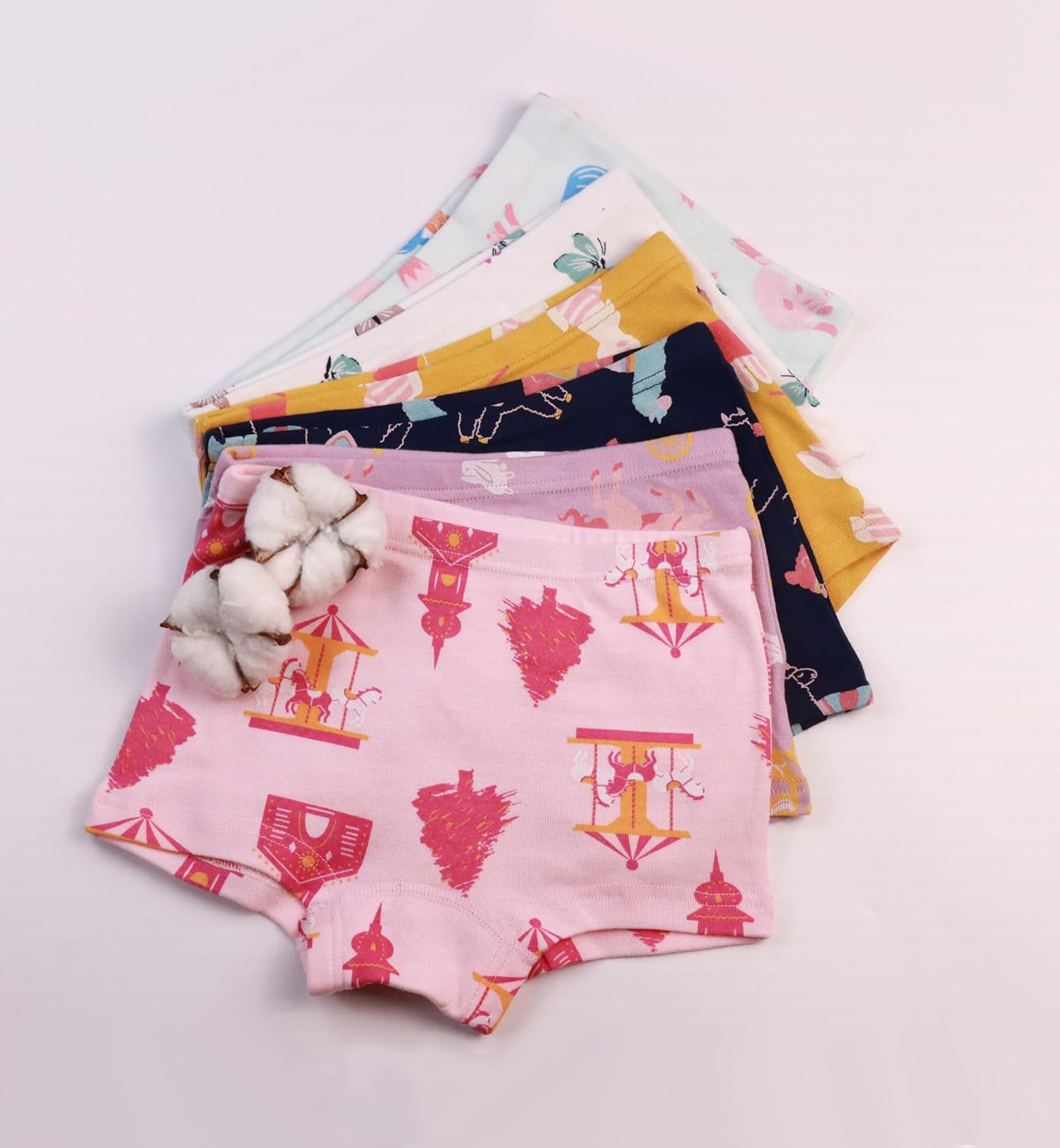 Sladatona Soft Girls Boyshort Panties Cotton Briefs Kids Underwear