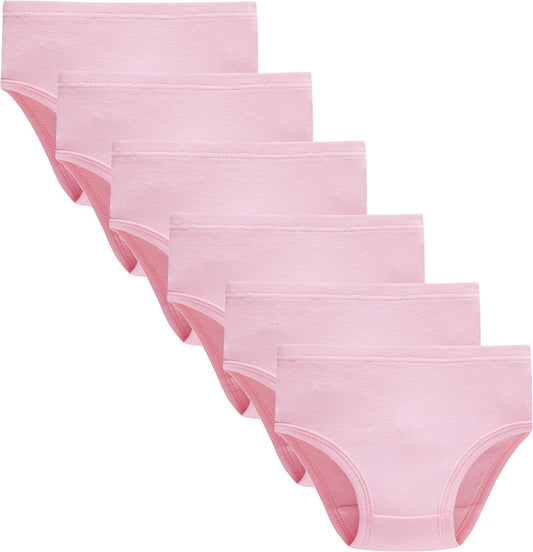 Cadidi Dinos Little Girls' Soft Cotton Underwear Kids Cool Breathable Comfort Panty Briefs Toddler Undies(Pack of 6)