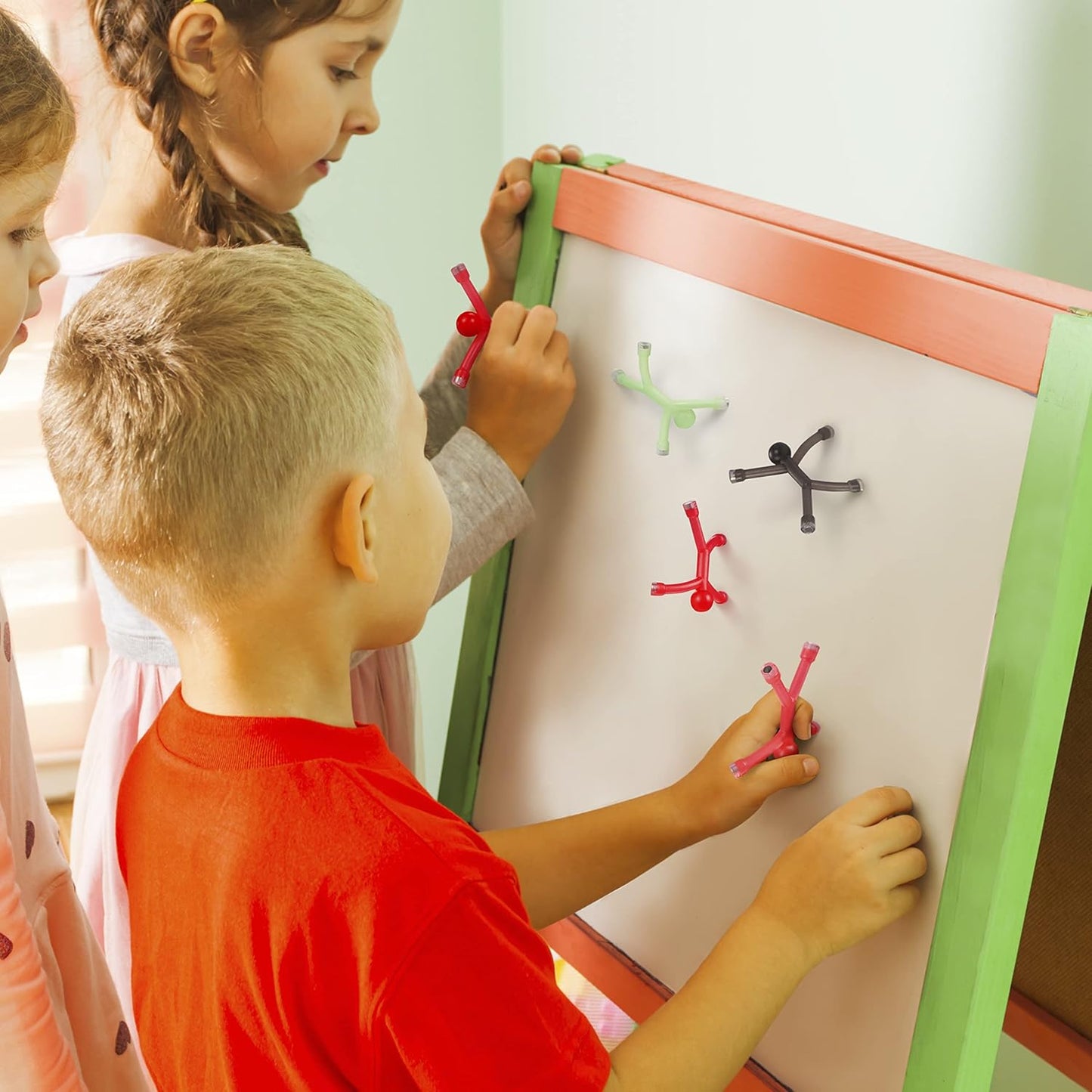 MAGMEN Classic Magnetic Fidget Toy Figures for Kids 3-8 & Toddlers |10pc Opaque Colors Multipurpose Magnets Set for Travel, Airplane Play, Desk & Stocking Stuffer Gifts.