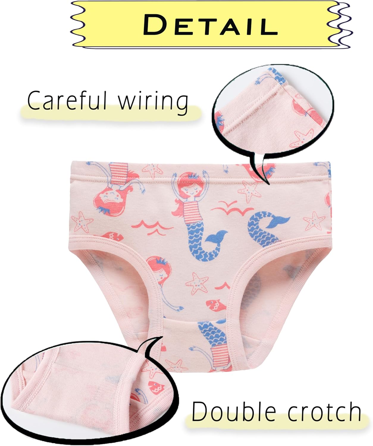 Boboking Girls Soft Underwear Toddler Kids Briefs Cotton Panties 12-pack