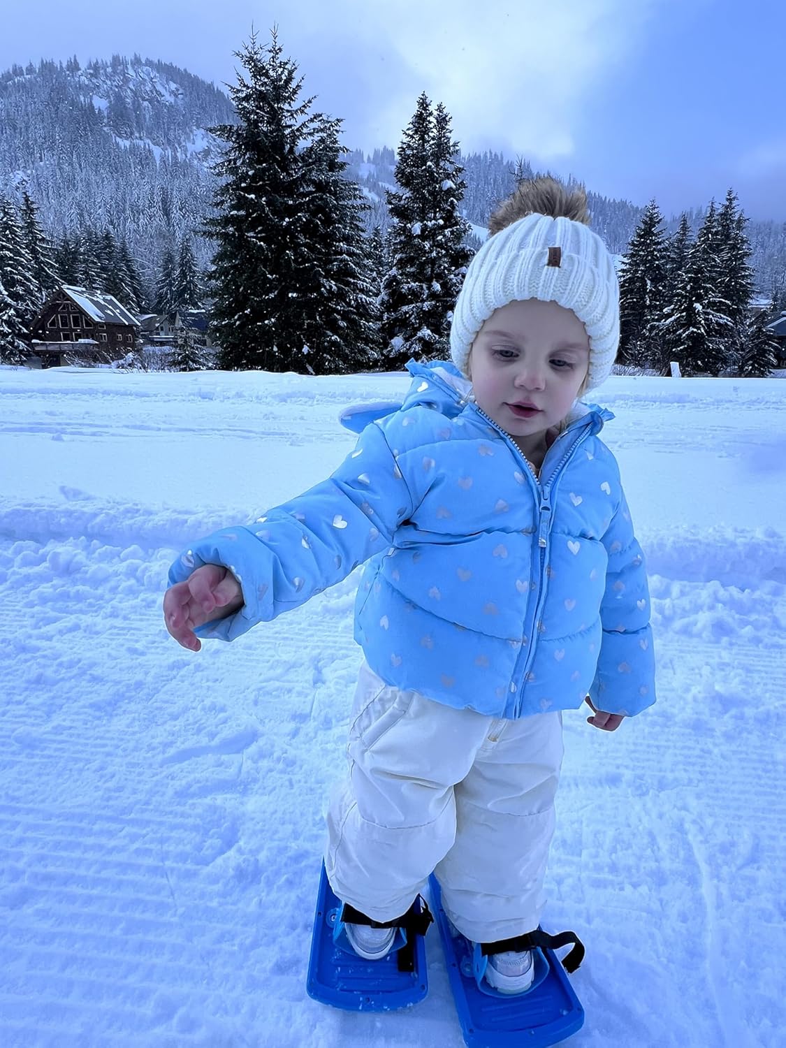 Rokka&Rolla Baby Girls' Water-Resistant Soft Mini Fur Lined Puffer Jacket Winter Coat for Newborn Infant Toddler