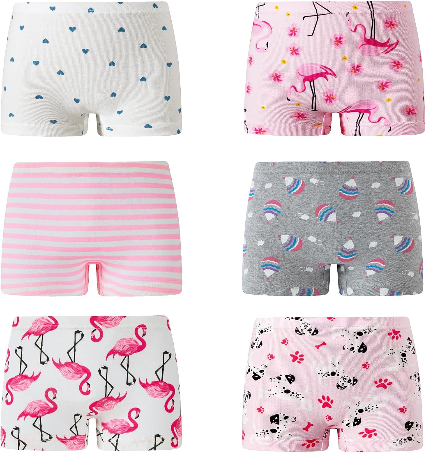 KikizYe Little Girls Boyshort Panties Big Kids Soft Cotton Underwear