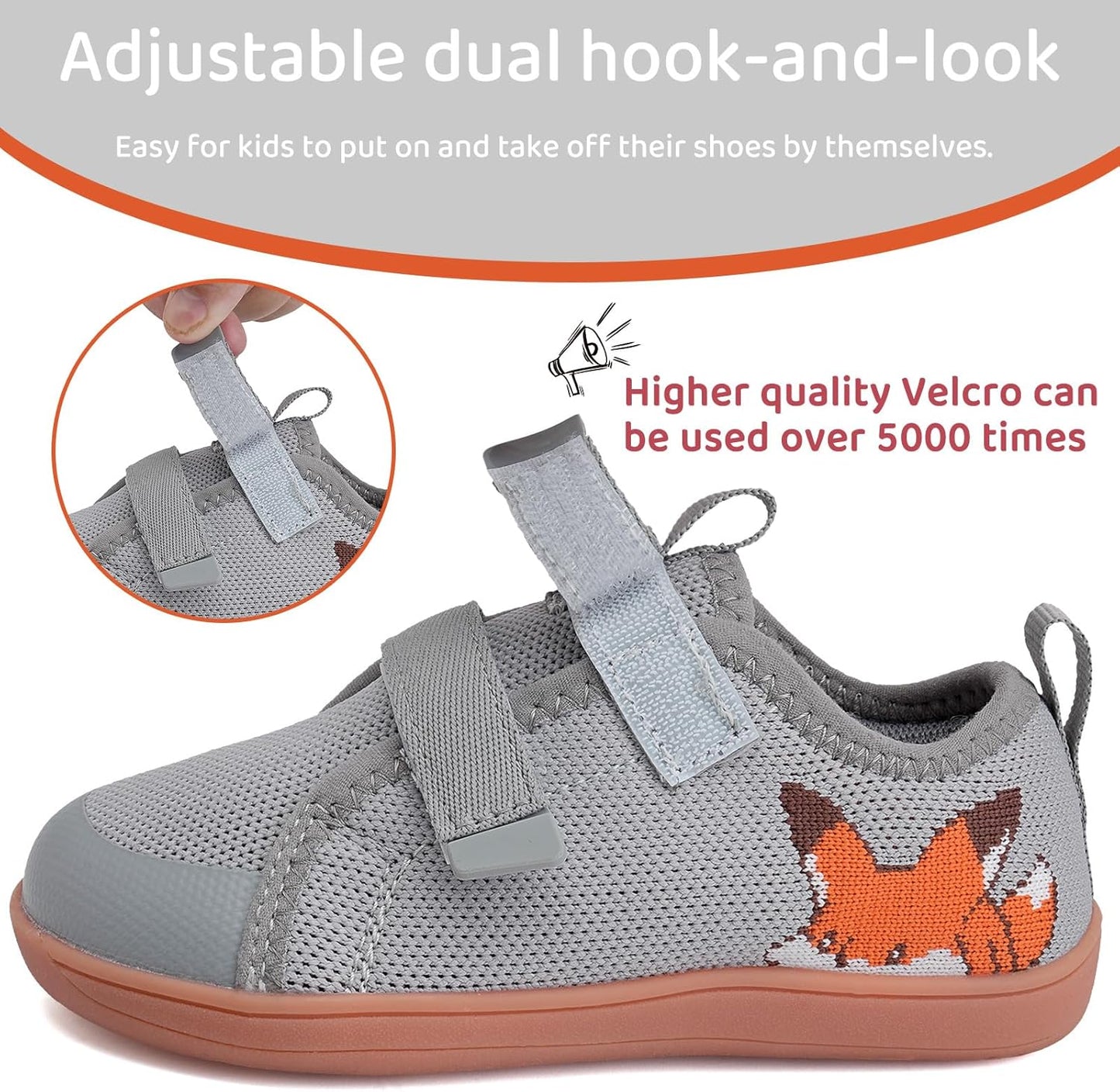 WateLves Toddler Little Kids Wide Barefoot Shoes The First Walking Shoes Girls Boys Breathable Zero Drop Minimalist Sneakers with Wide Toe Box Natural to Grow
