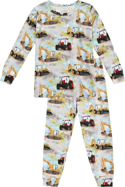 BABY 2T-10Y Toddler Kids Girls Boys Soft Comfy Viscose 2pcs Set Long Sleeve Plain Shirts and Pants Sets