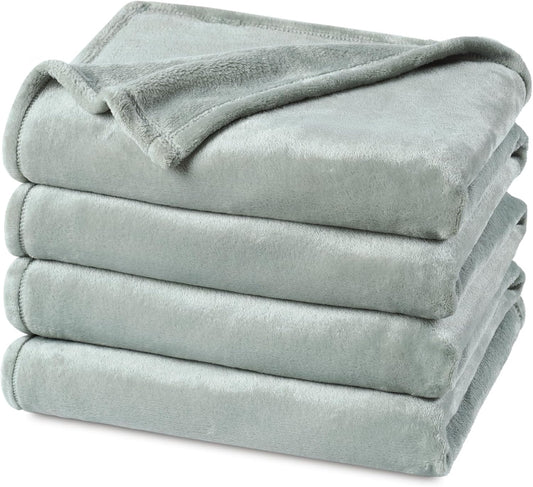PHF Ultra Soft Fleece Blanket King Size, No Shed No Pilling Luxury Plush Cozy 300GSM Lightweight Blanket for Bed, Couch, Chair, Sofa Suitable for All Season, 108" x 90", Sage Green