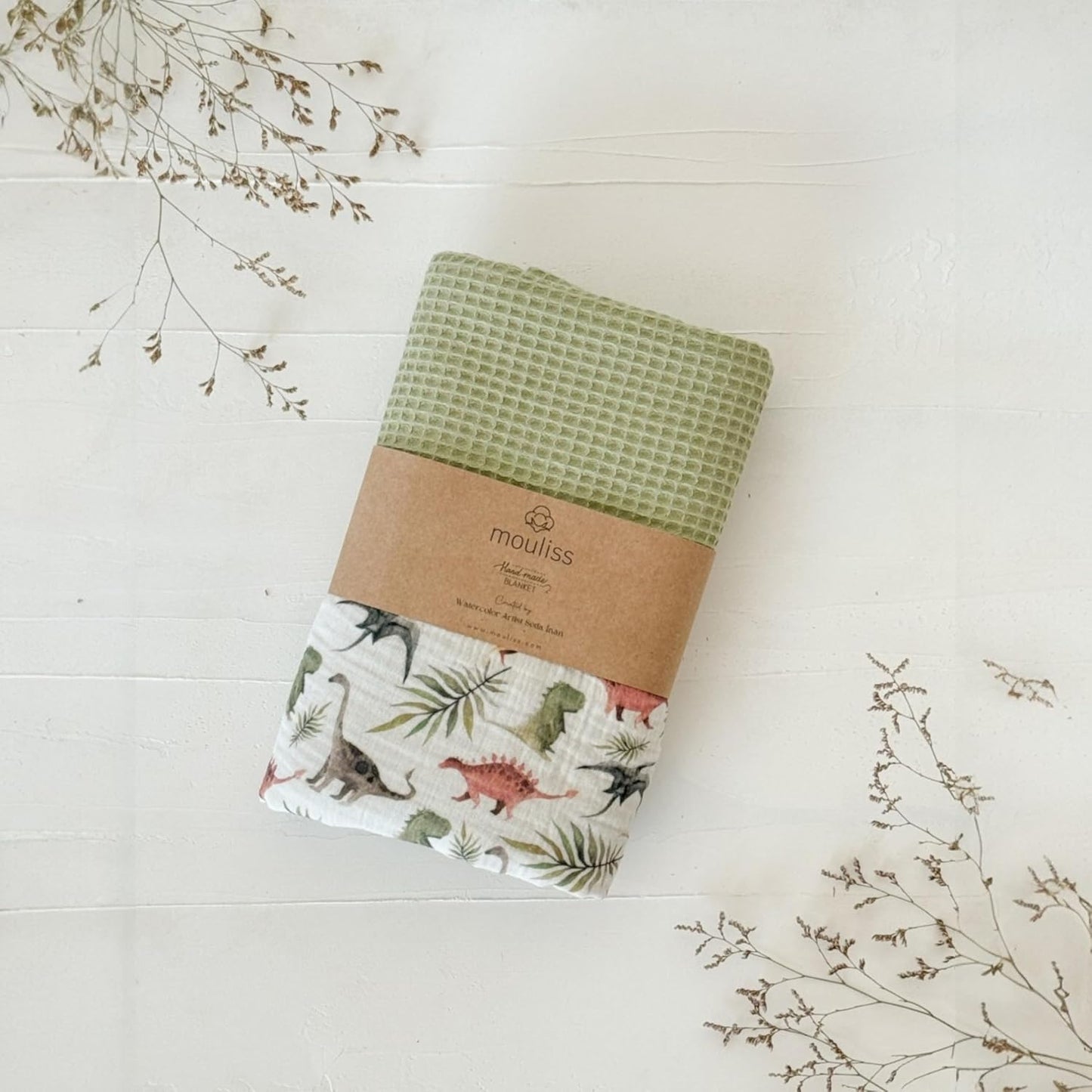 Personalized Baby Blanket with Name – Handmade 100% Organic Cotton Newborn Gift | Custom Knit Blanket for Boys, Girls, Kids & Baby Showers