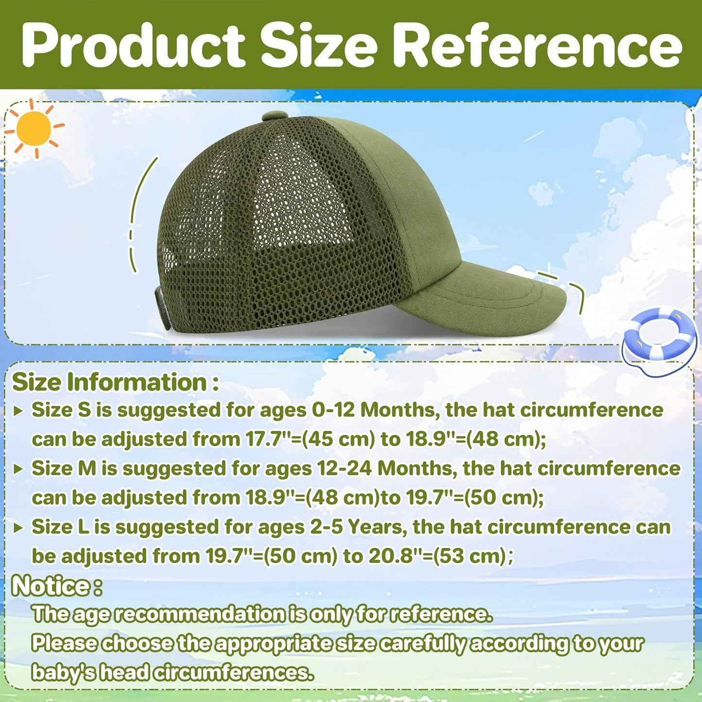 qikqik Baby Baseball Cap Toddler Baseball Hat with Mesh Infant Sun Hat UPF 50+ Baby Ball Cap Toddler Girl Hats Kids Hat Boys