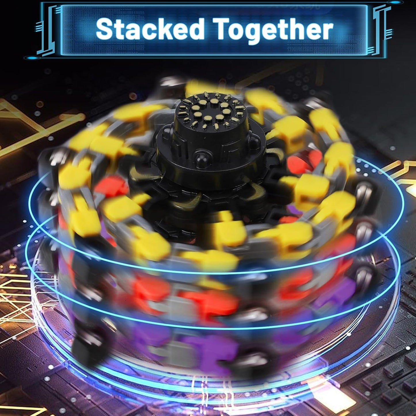 8PCS Transformable Fidget Spinner Toy for Kids Adults, Deformation Robot Chain Spinner Fingertip Gyro Toys for Boys Girls 8-12, Stress Relief Sensory Toys for Goodie Bag Fillers Kids Travel