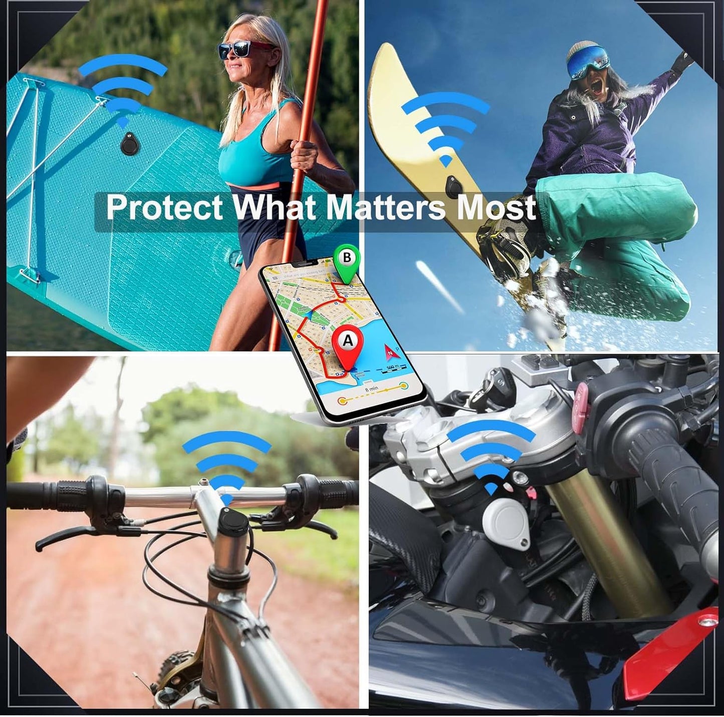 Ultra Magnetic AirTag Case-Waterproof AirTag Magnet Holder | The Secure Magnetic Lock AirTag Case, Discreet, Security Tool, AirTag Magnetic Case for Car, Truck, Skis and More(2pack,Black)