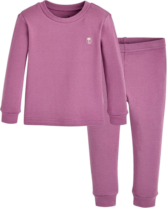 moimoln 6M-8Y Modal Cotton Solid Soft Breathable Baby Toddler Boys Girls Snug fit Pjs Long Sleeve Pajamas Set Sleepwear Daily