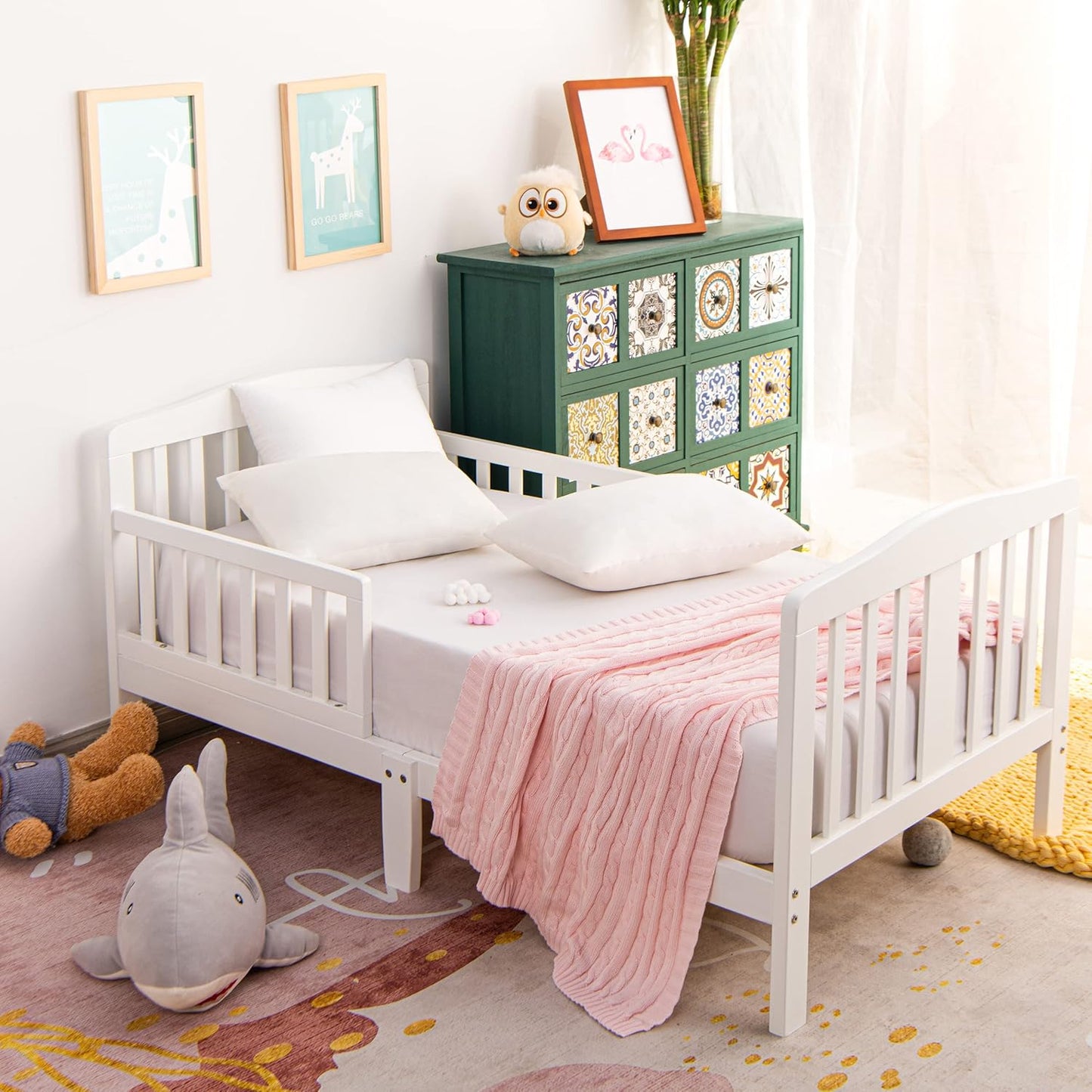 NTBAY 2 Pack Pillows with Microfiber Pillowcases, Soft Cotton Down Alternative 13x18 Zippered Pillows for Sleeping in Crib - Machine Washable - Breathable Travel Pillows, Navy Blue