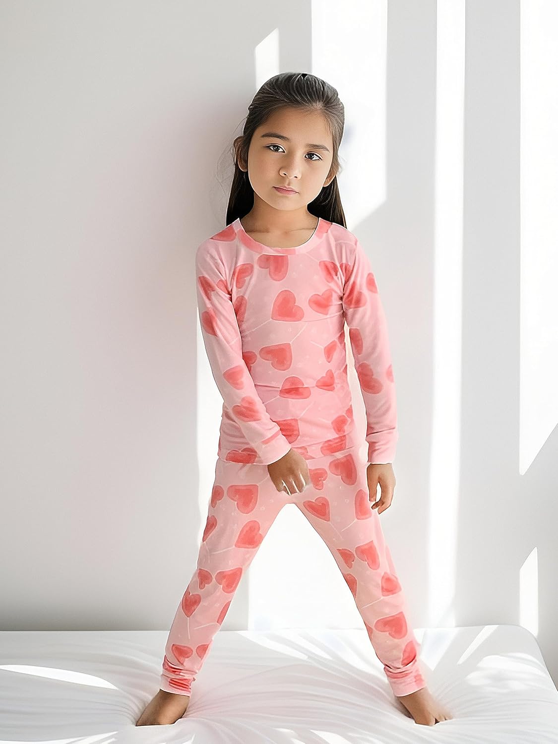 BABY 2T-10Y Toddler Kids Girls Boys Soft Comfy Viscose 2pcs Set Long Sleeve Plain Shirts and Pants Sets