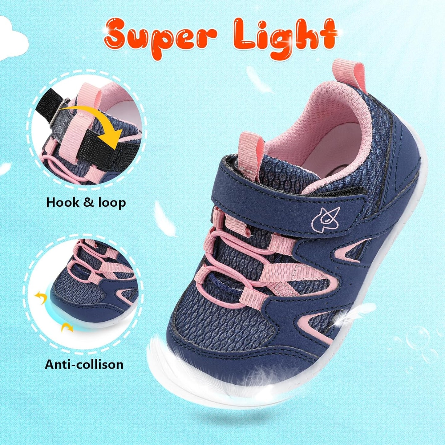 LeIsfIt Baby Shoes Boys Girls First Walking Shoes Non-Slip Toddler Breathable Sneakers Infant Sneakers