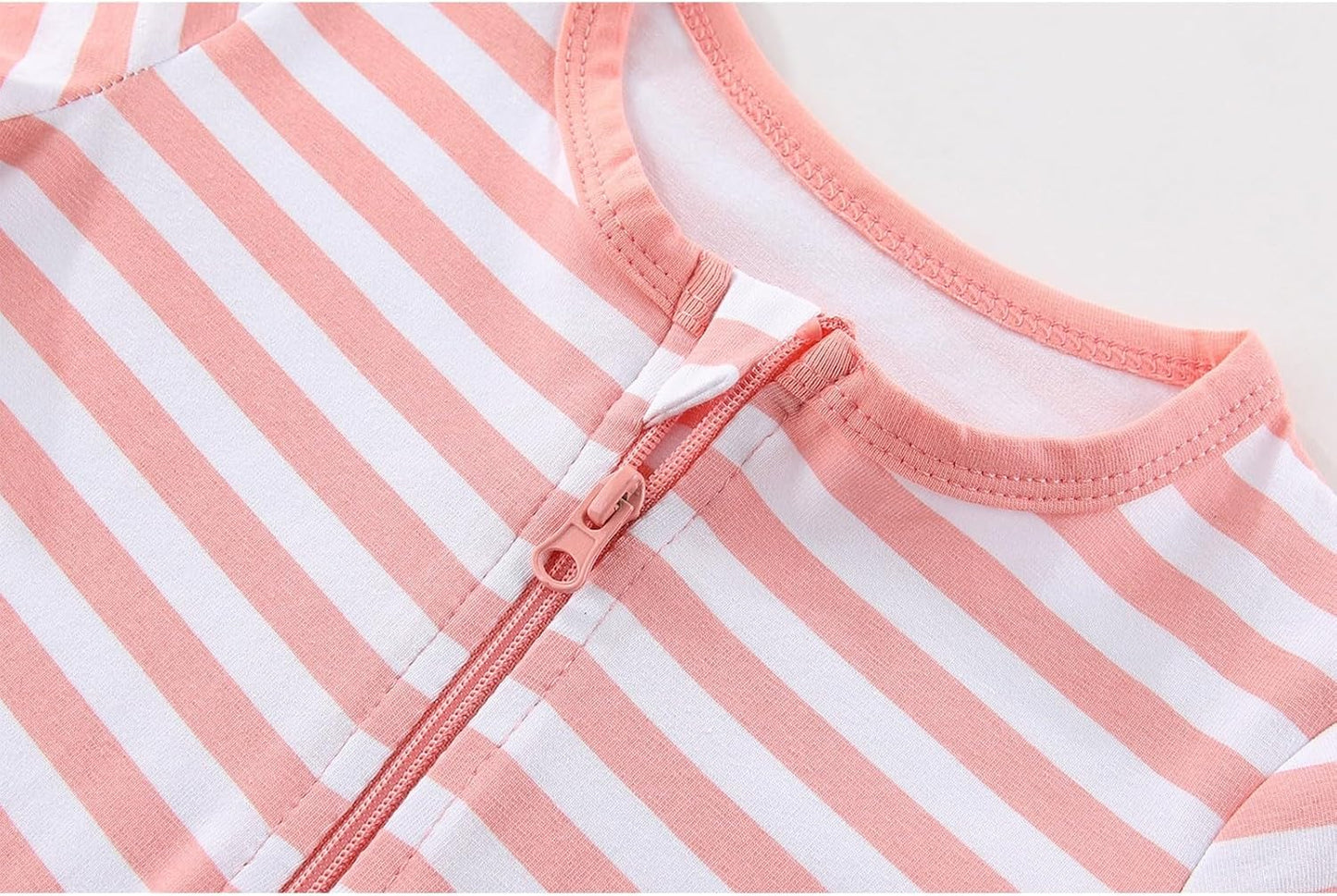 2 Pack Unisex Baby Short Sleeve Rompers 2 Way Zipper New Born One-Piece Jumpsuits 0-24Months Infant Outfits