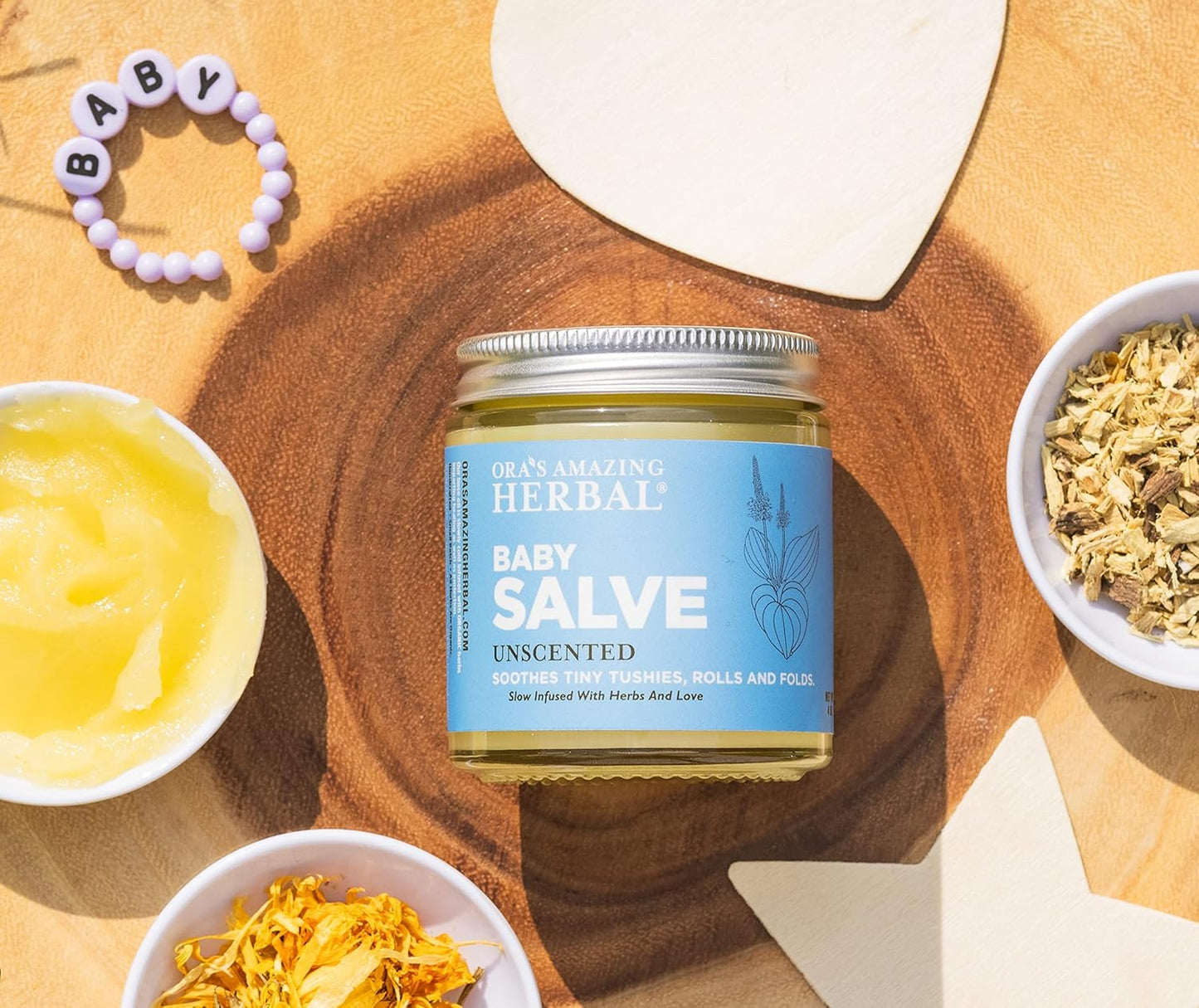 Baby Salve, Diaper Balm Ointment, Newborn Salve, Natural Baby Cream with Calendula, 1 oz Travel Size, Ora's Amazing Herbal