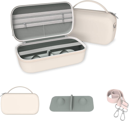 Wearable Breast Pumps Carrying Bag for Hands-Free Breast Pump, Hard Shell Case with Adjustable Crossbody Strap, On-The-Go Storage Pump Case for Momcozy/Willow/eufy/Nuliie/Paruu/Lansinoh