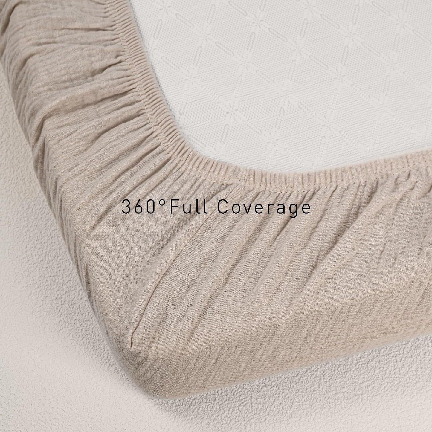 Gllquen Baby Muslin Mini Crib Sheets 3 Pack, Breathable Pack and Play Sheets Fitted Soft Cozy Cotton Pack N Play Sheets for Baby Boy Girls, Universal Fitted Mini Crib Mattresses 38"x26" (Green)