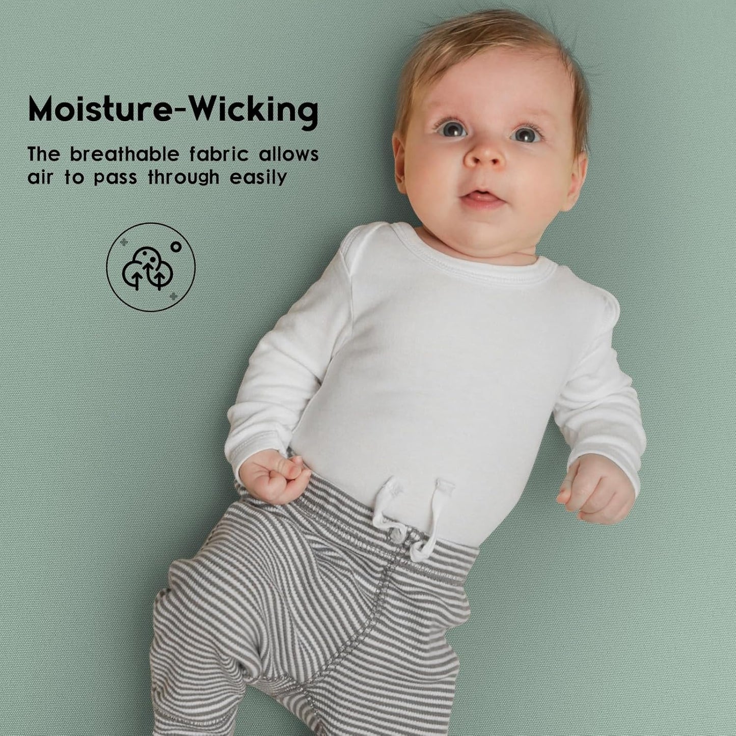 Yoofoss Baby Crib Sheets for Boys Girls, Fitted Crib Sheet 2 Pack for Standard Crib and Toddler Mattress, Super Soft Microfiber Baby Sheet 28x52x8in Green + Giraffe